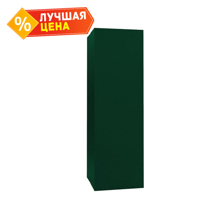 Кожух на трубу прямой д400/ш400/в2000 0,45 PE с пленкой RAL 6005 зеленый мох