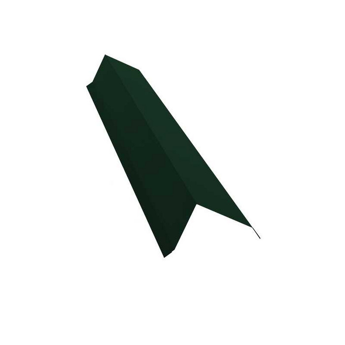 Планка торцевая 80х100 0,5 GreenCoat Pural BT, matt RR 11 темно-зеленый (RAL 6020 хромовая зелень) - фото №1