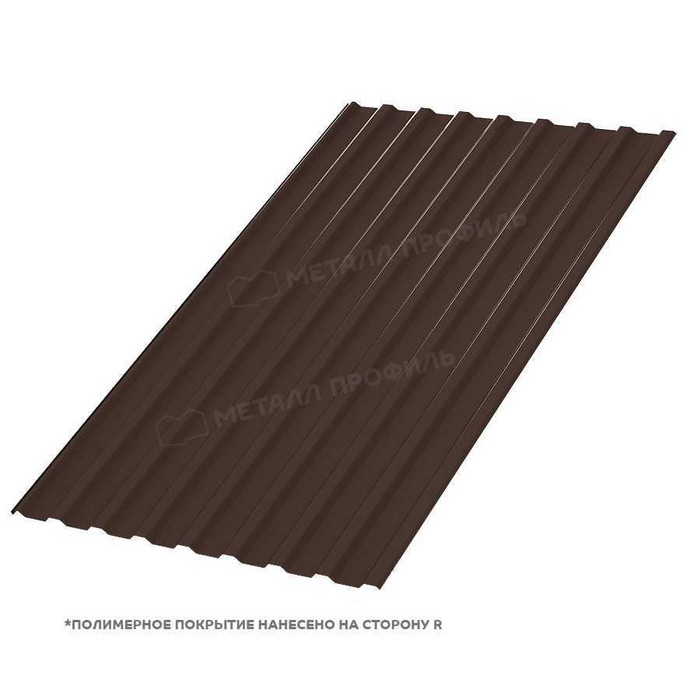 Профлист Металл Профиль МП-20 0,5 PURETAN® RAL 8017 Коричневый шоколад | B - фото №1