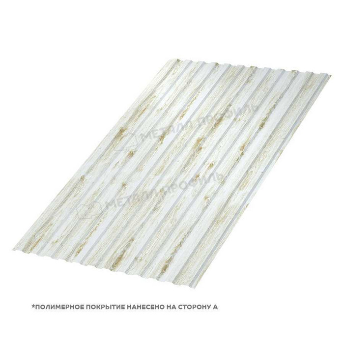 Профлист Металл Профиль МП-10 0,5 ECOSTEEL® матовый Беленый Дуб | B - фото №1